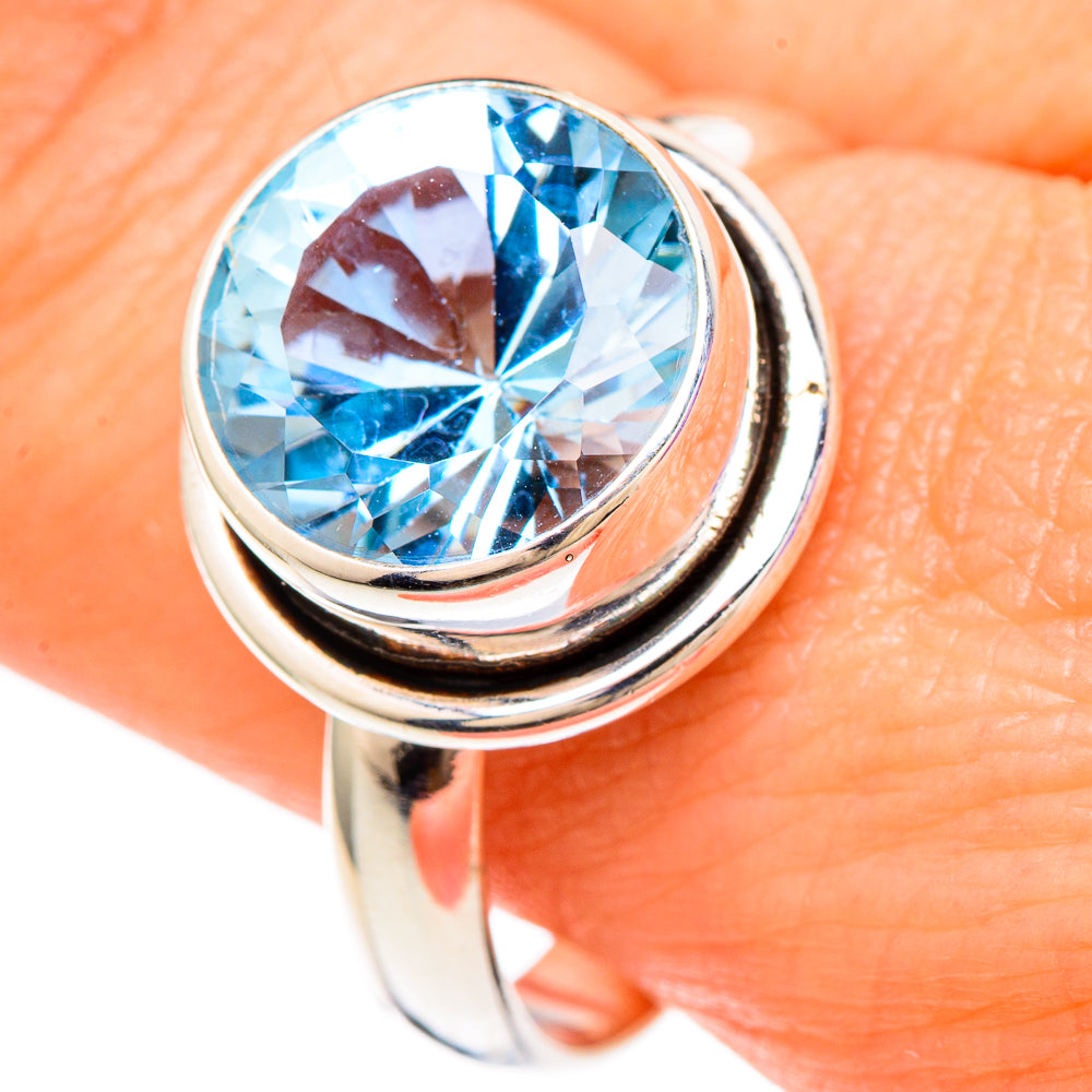 Blue Topaz Rings handcrafted by Anasilvercos - RING100205