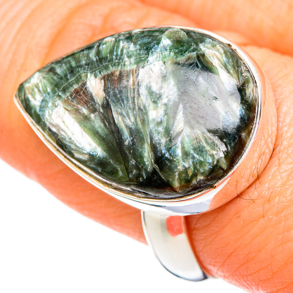 Seraphinite Rings handcrafted by Anasilvercos - RING100210