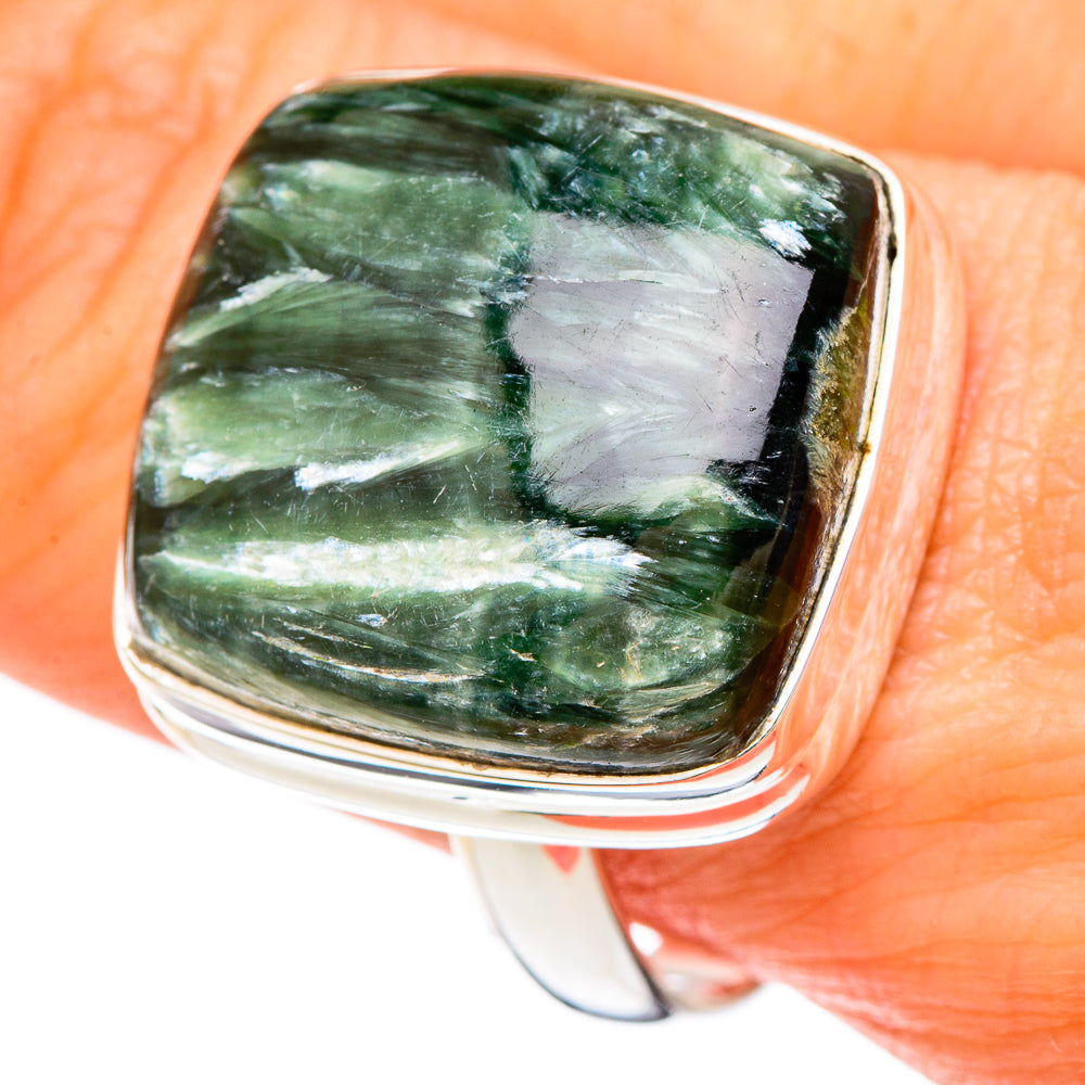 Seraphinite Rings handcrafted by Anasilvercos - RING100211