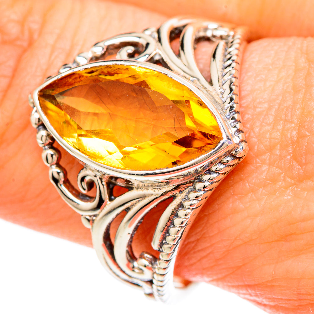 Citrine Rings handcrafted by Anasilvercos - RING100216