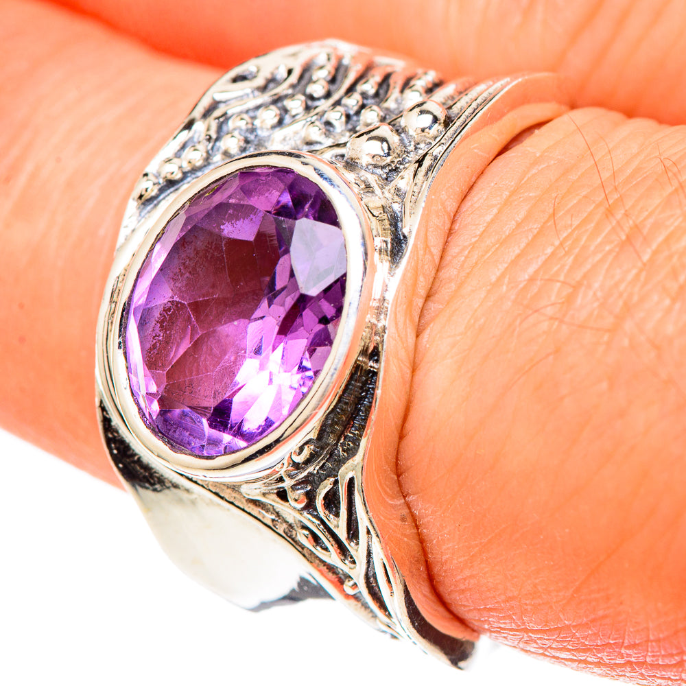 Amethyst Rings handcrafted by Anasilvercos - RING100227