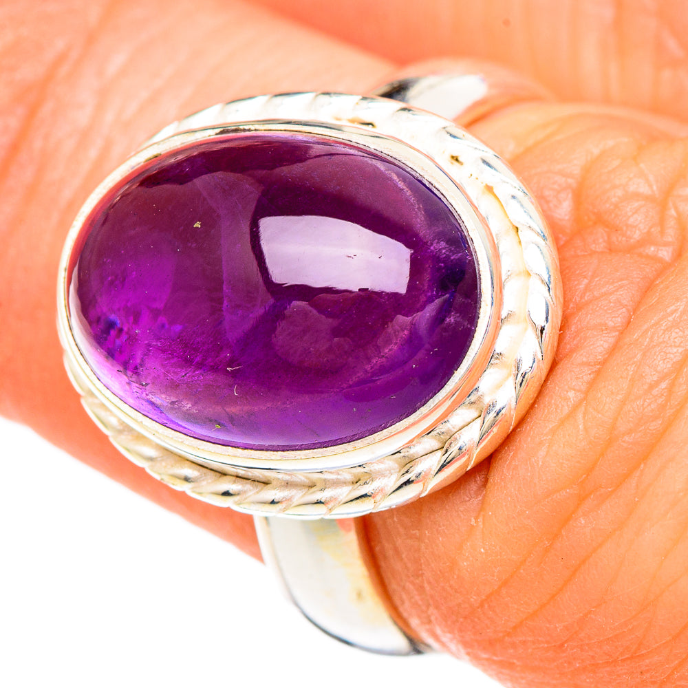 Amethyst Rings handcrafted by Anasilvercos - RING100228