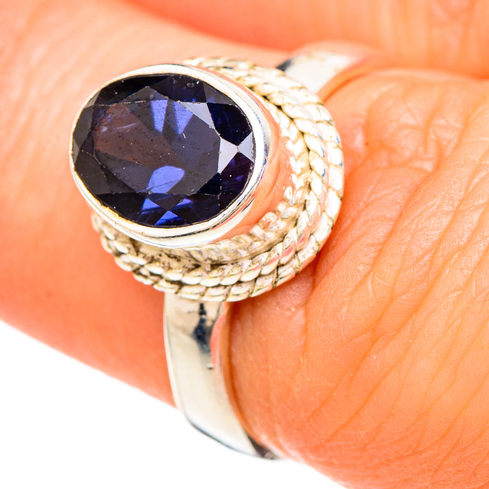 Violet Spinel Rings handcrafted by Anasilvercos - RING100235