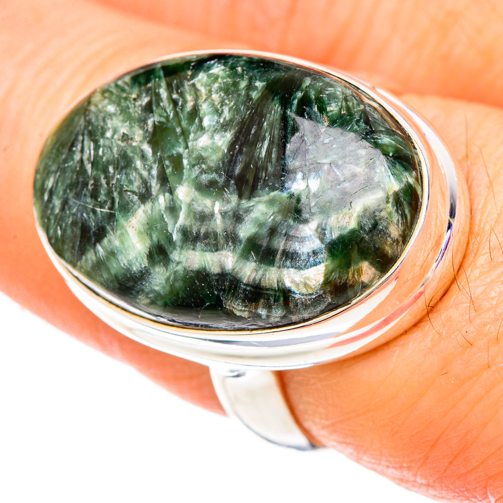 Seraphinite Rings handcrafted by Anasilvercos - RING100240