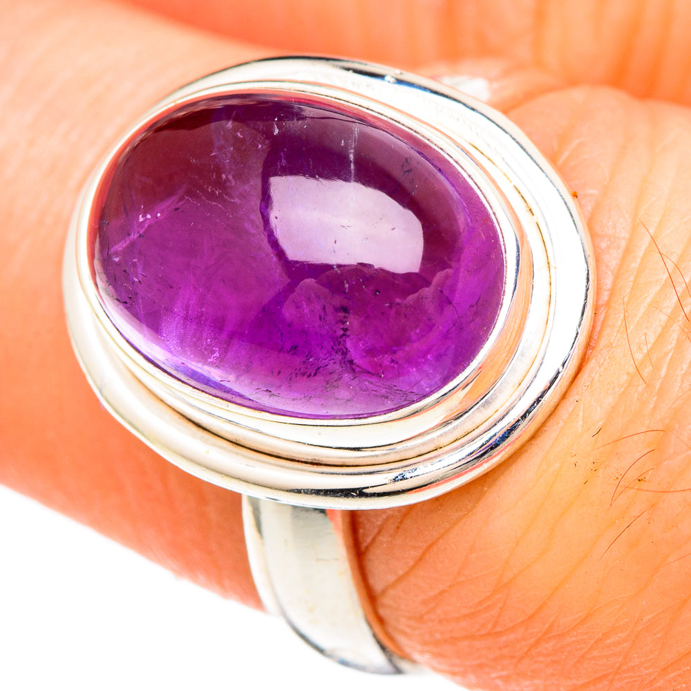 Amethyst Rings handcrafted by Anasilvercos - RING100255