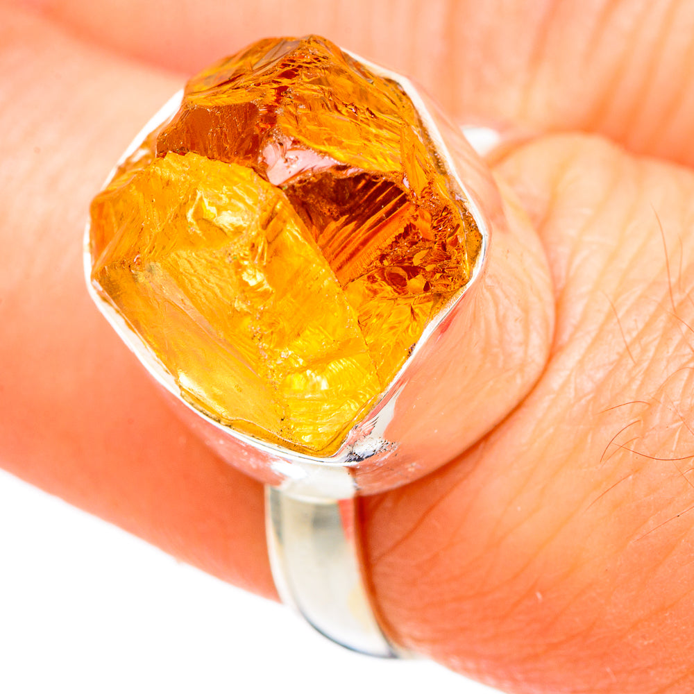 Citrine Rings handcrafted by Anasilvercos - RING100265