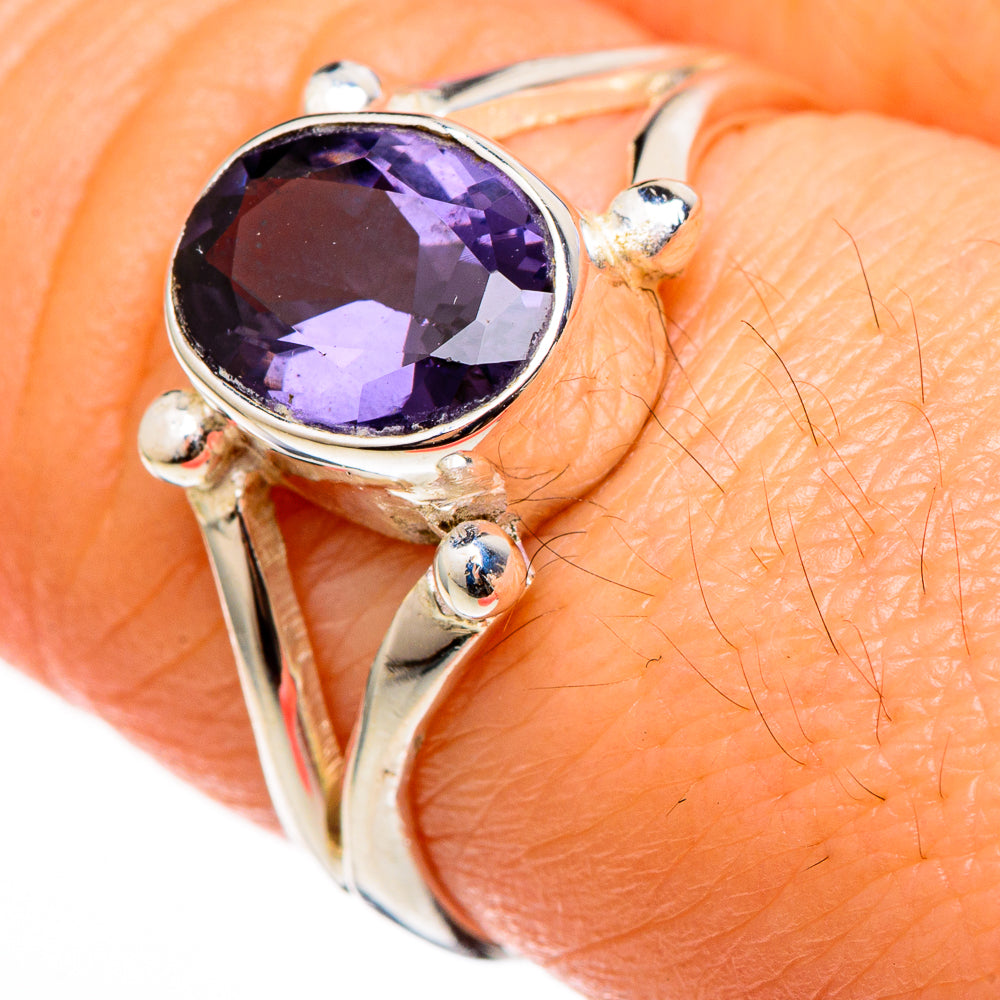 Violet Spinel Rings handcrafted by Anasilvercos - RING100274