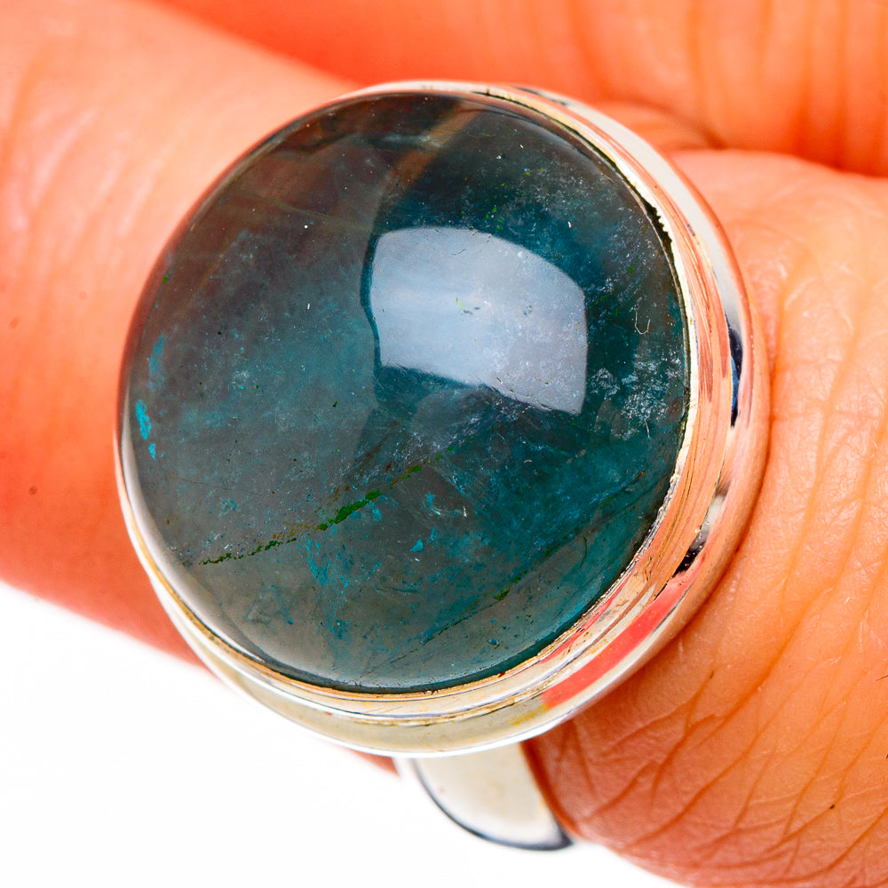 Blue Fluorite Rings handcrafted by Anasilvercos - RING100282