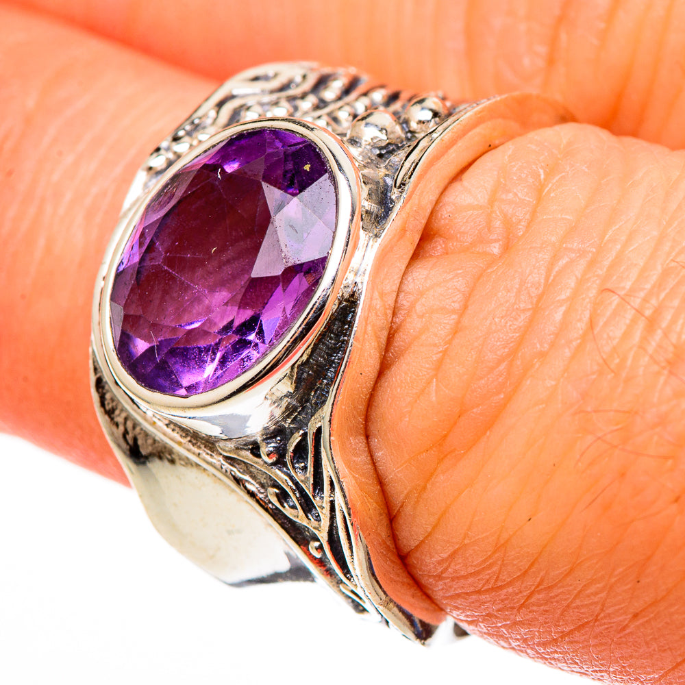 Amethyst Rings handcrafted by Anasilvercos - RING100289