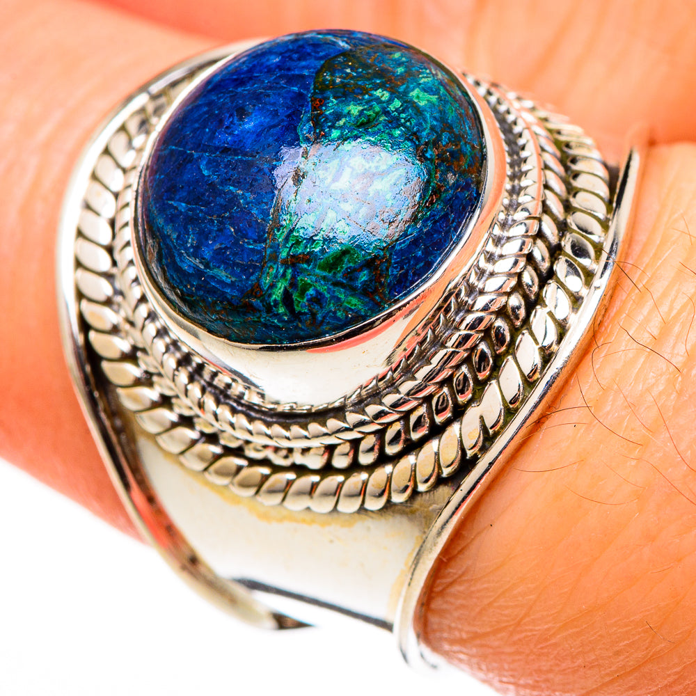 Azurite Rings handcrafted by Anasilvercos - RING100313