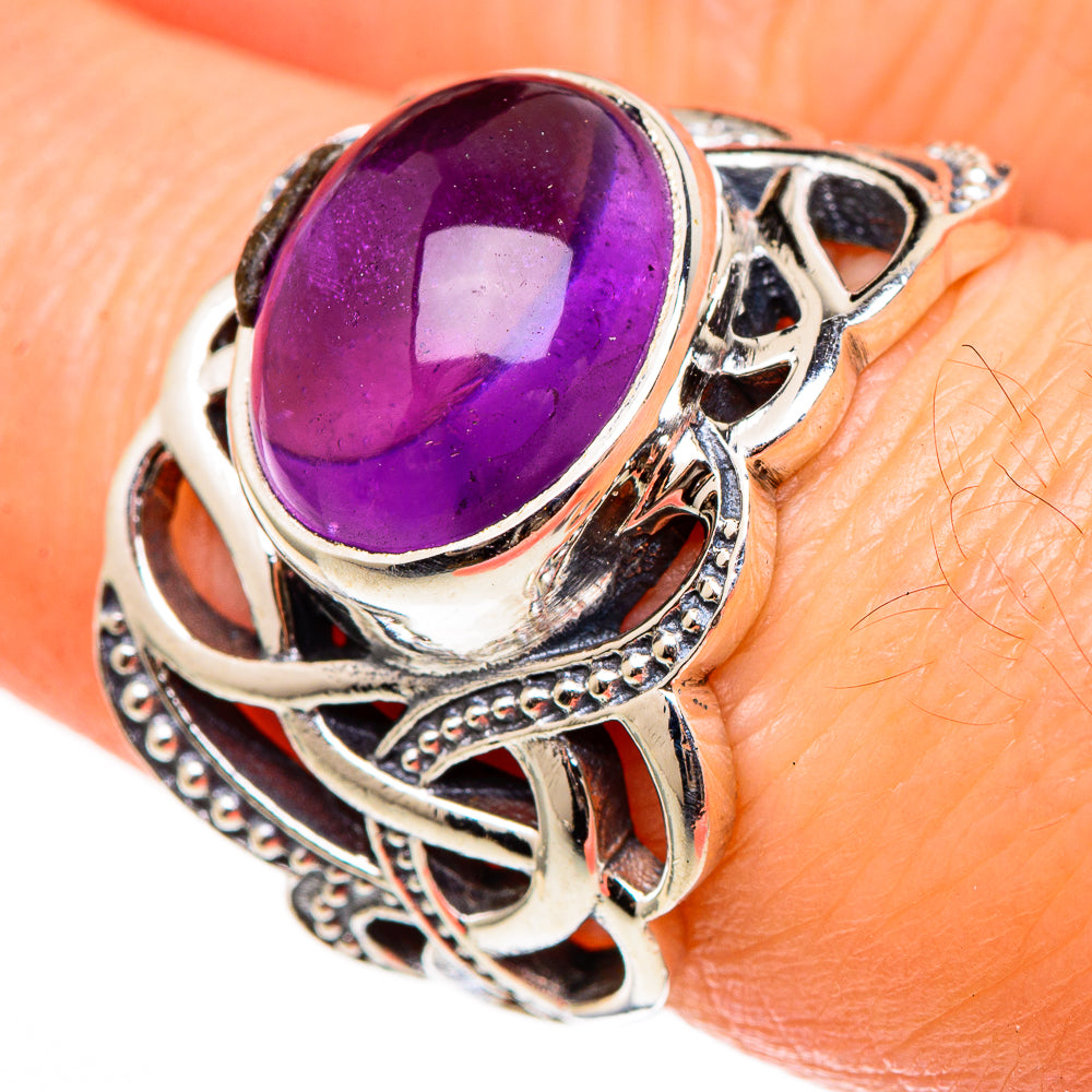 Amethyst Rings handcrafted by Anasilvercos - RING100318