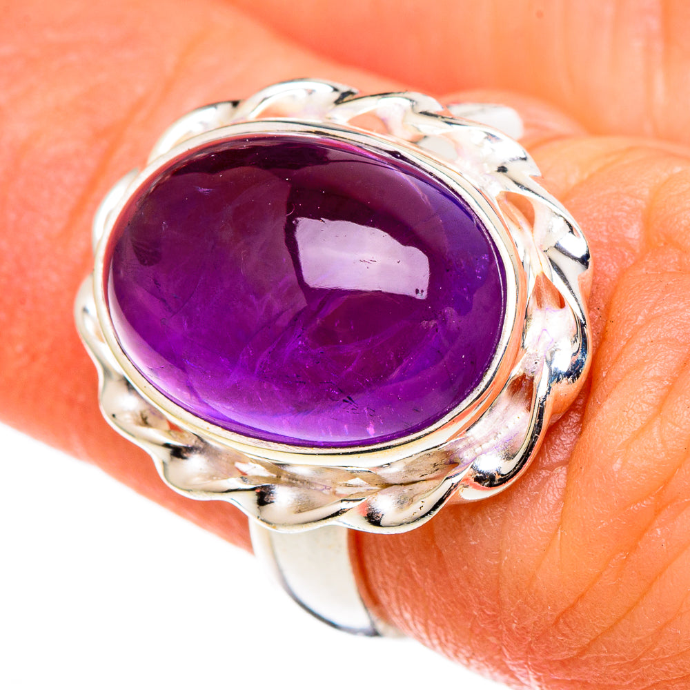 Amethyst Rings handcrafted by Anasilvercos - RING100320