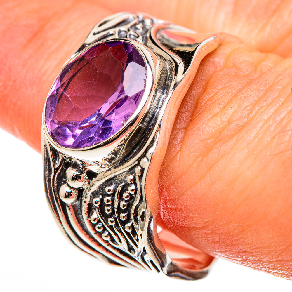 Amethyst Rings handcrafted by Anasilvercos - RING100321