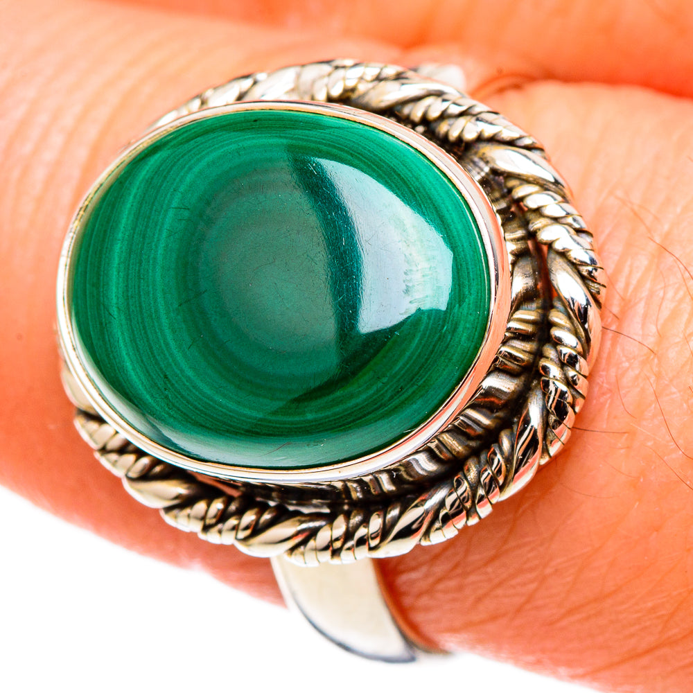 Malachite Rings handcrafted by Anasilvercos - RING100326