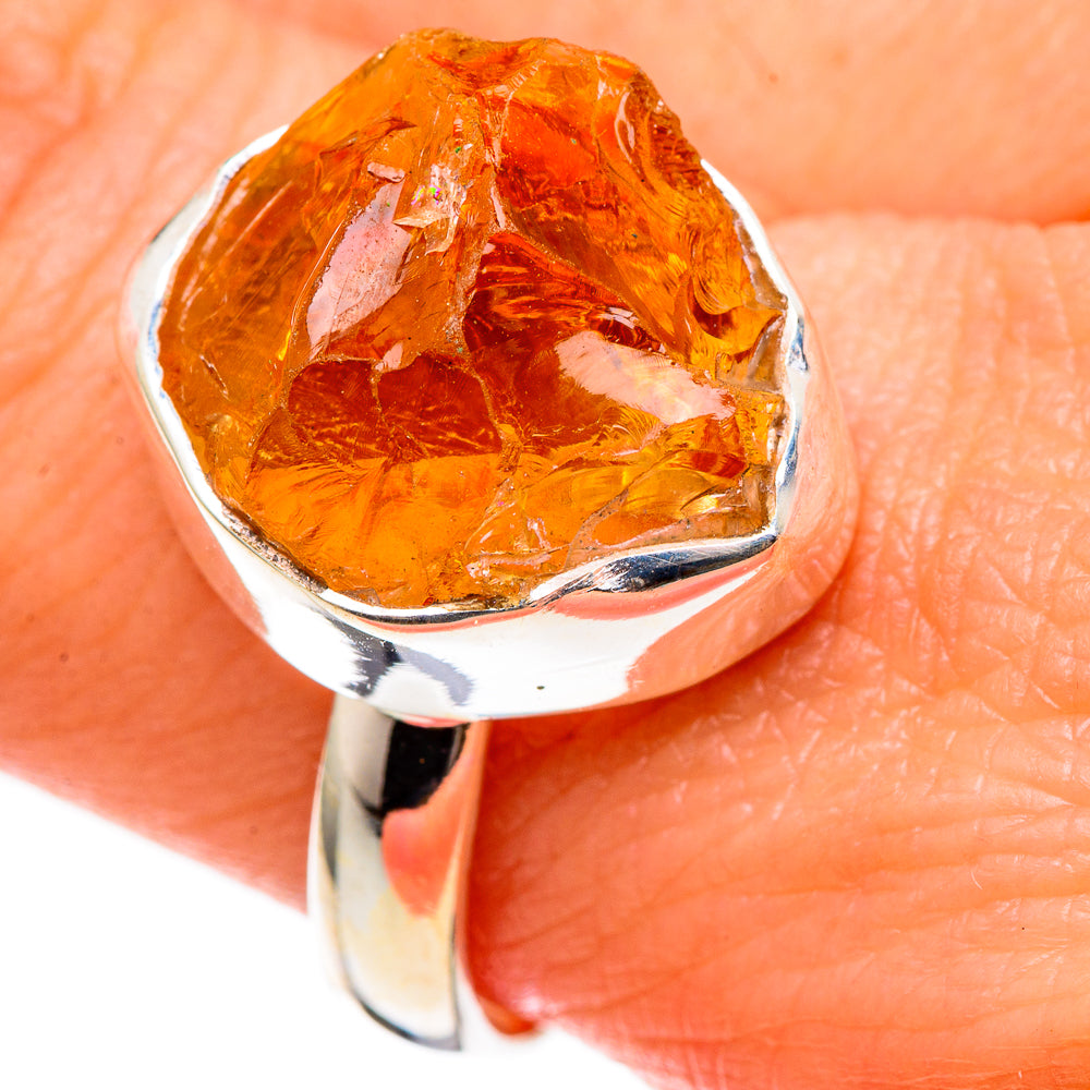 Citrine Rings handcrafted by Anasilvercos - RING100328
