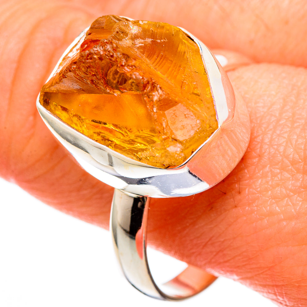 Citrine Rings handcrafted by Anasilvercos - RING100329