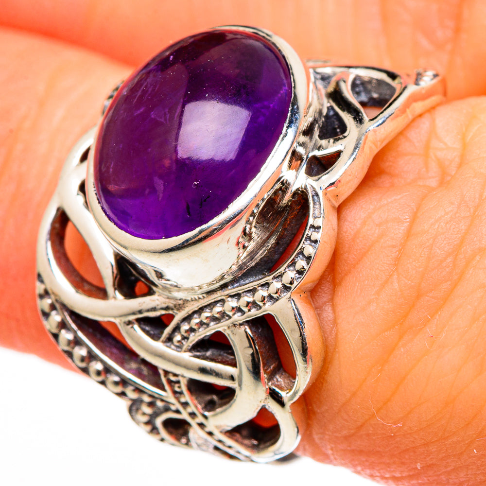 Amethyst Rings handcrafted by Anasilvercos - RING100332