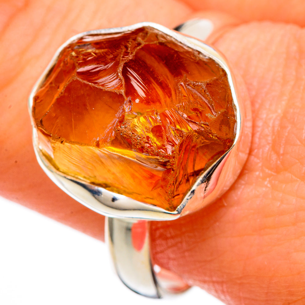 Citrine Rings handcrafted by Anasilvercos - RING100346