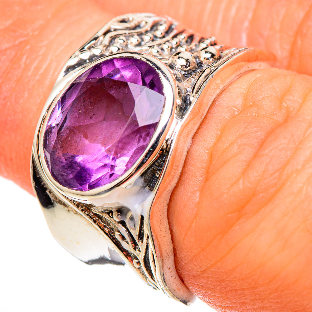 Amethyst Rings handcrafted by Anasilvercos - RING100352
