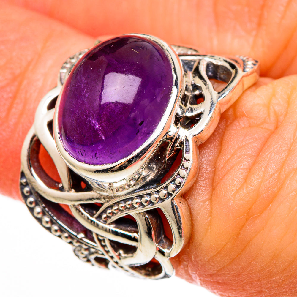 Amethyst Rings handcrafted by Anasilvercos - RING100353