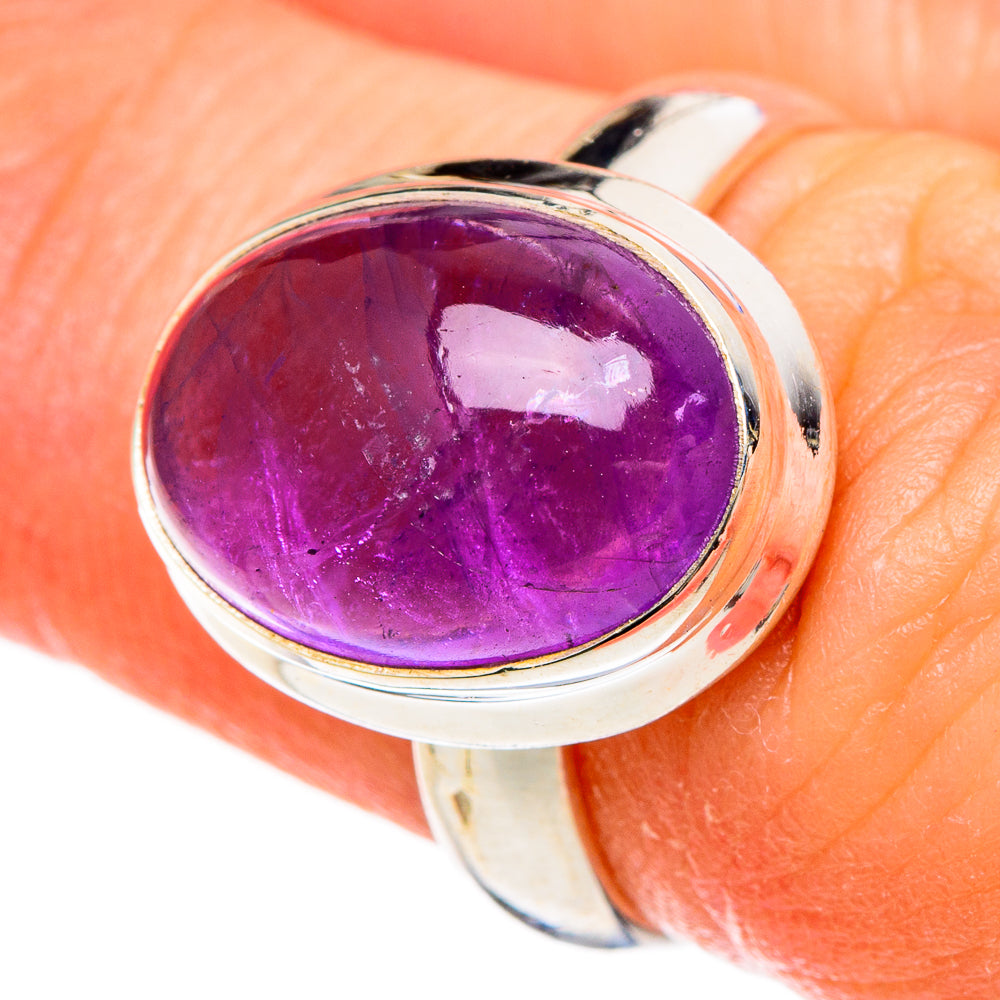 Amethyst Rings handcrafted by Anasilvercos - RING100355