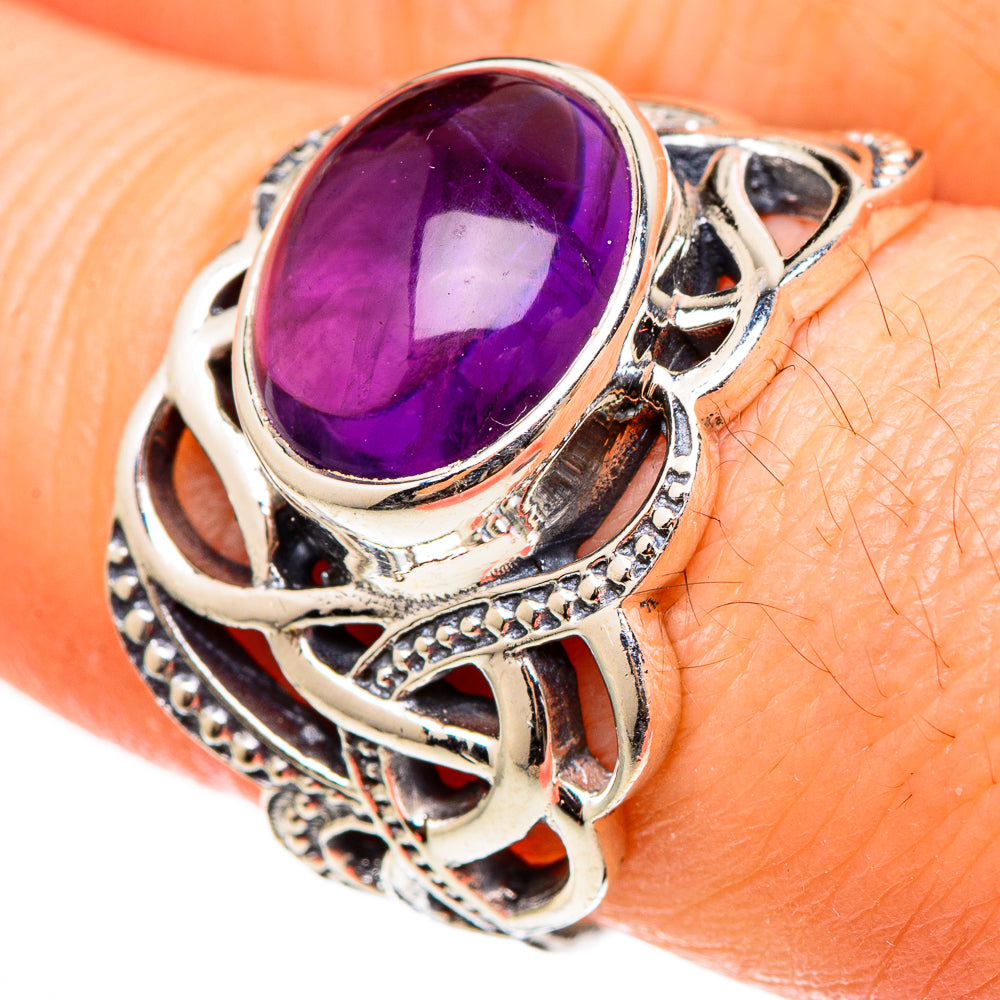 Amethyst Rings handcrafted by Anasilvercos - RING100362