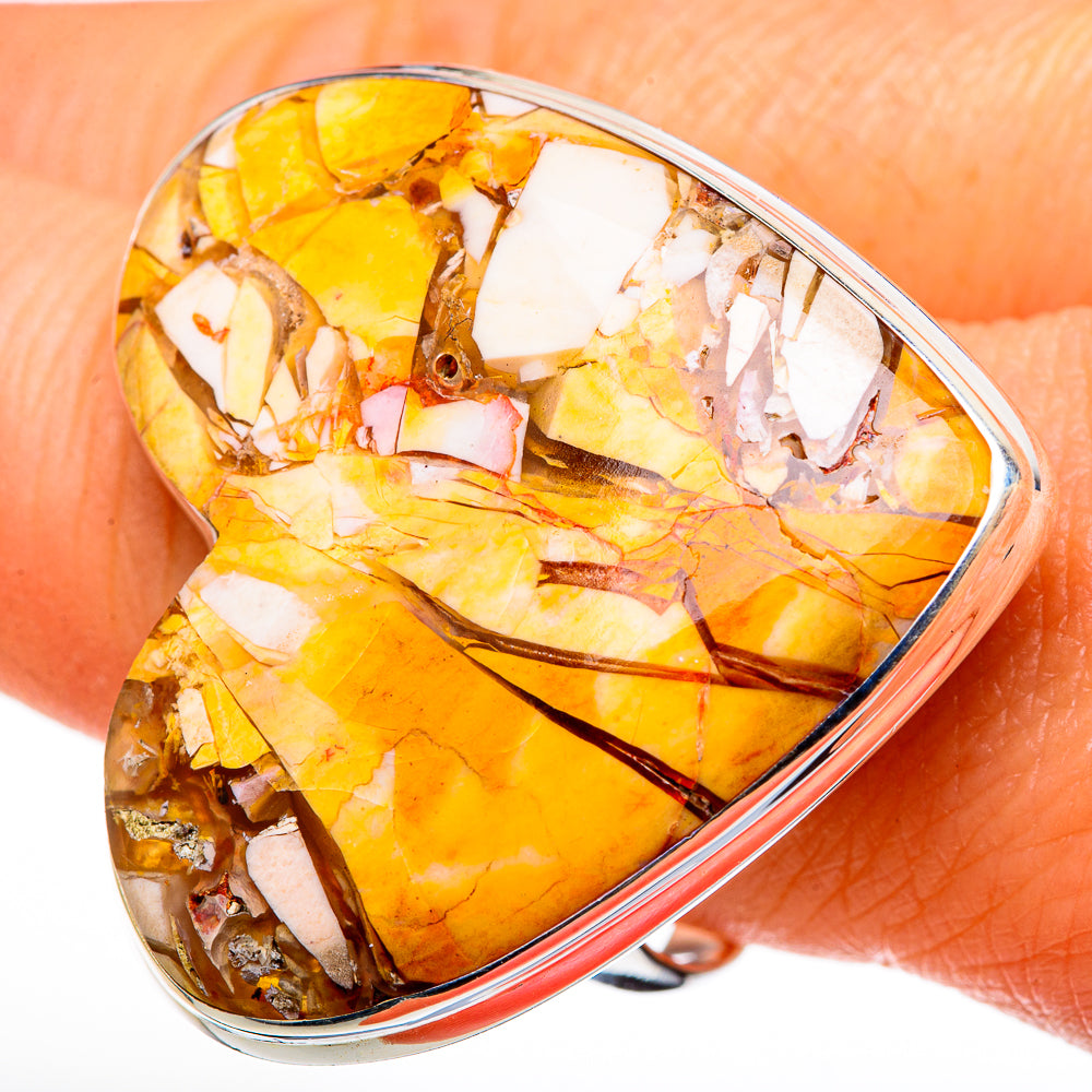 Brecciated Mookaite Rings handcrafted by Anasilvercos - RING100402