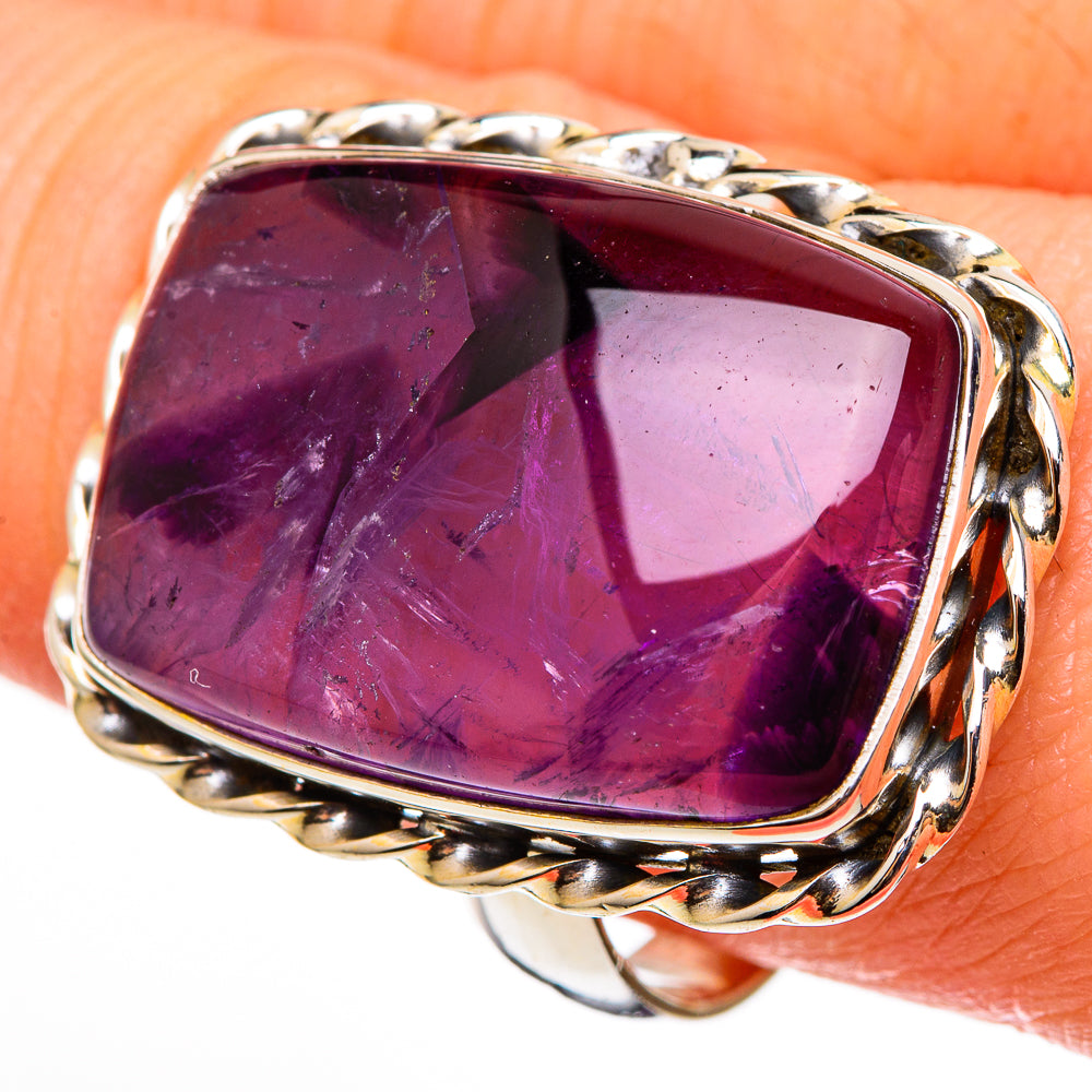 Star Amethyst Rings handcrafted by Anasilvercos - RING100405