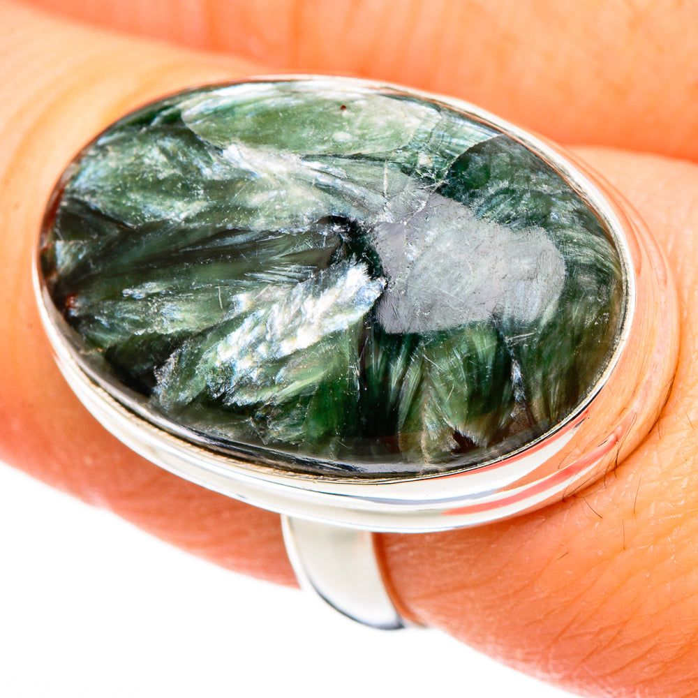 Seraphinite Rings handcrafted by Anasilvercos - RING100415