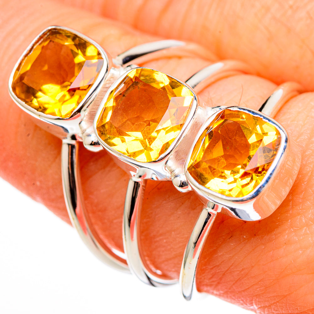 Citrine Rings handcrafted by Anasilvercos - RING100418