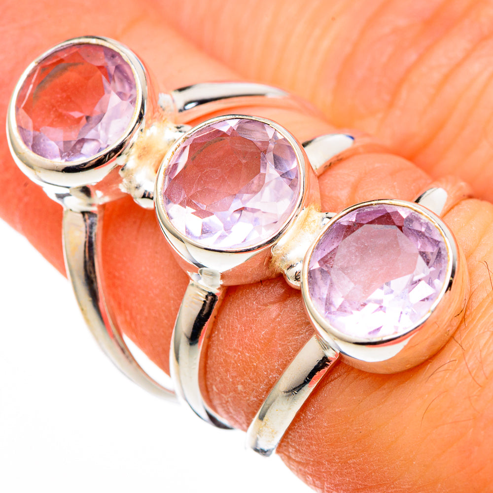 Kunzite Rings handcrafted by Anasilvercos - RING100432