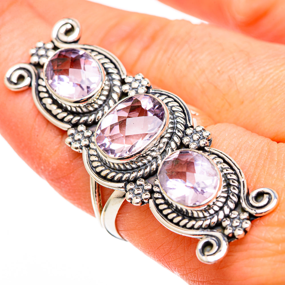 Kunzite Rings handcrafted by Anasilvercos - RING100433