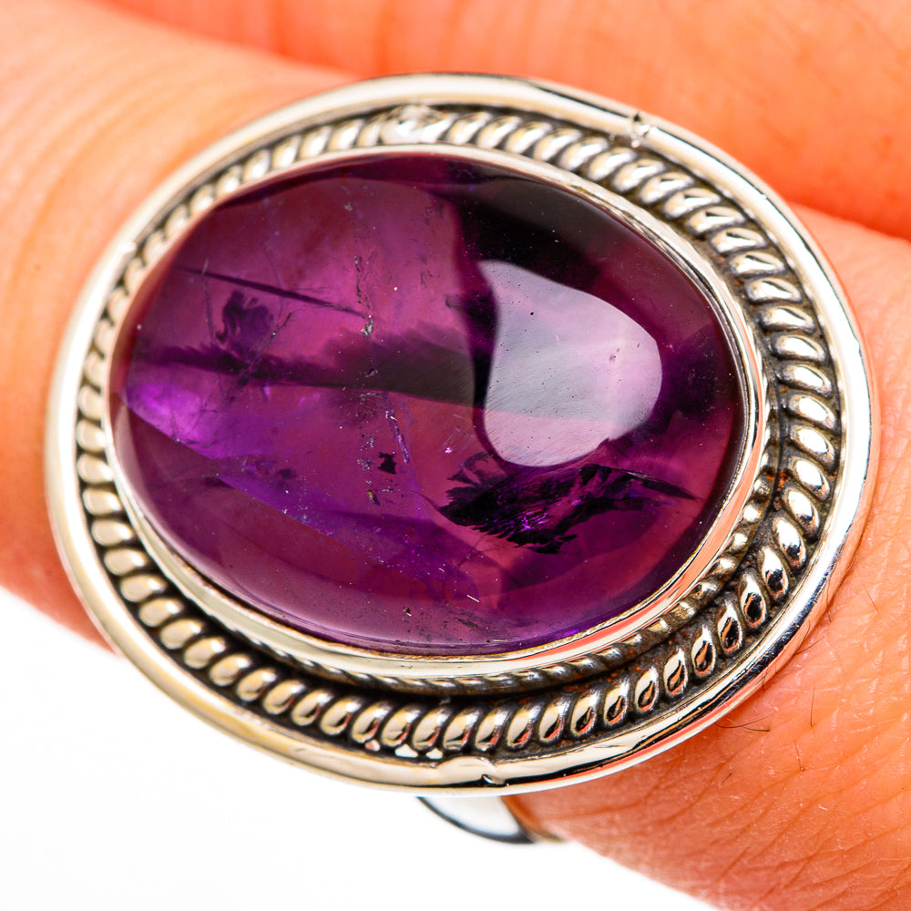 Amethyst Rings handcrafted by Anasilvercos - RING100445