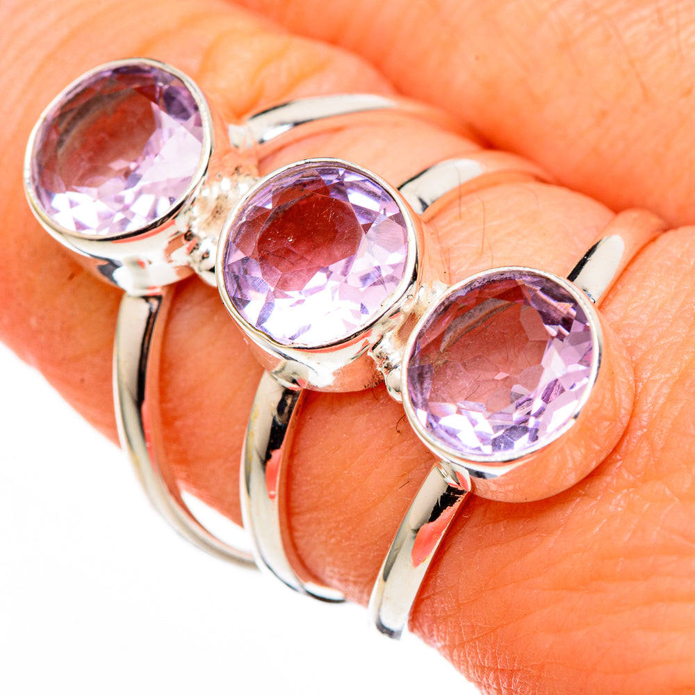 Kunzite Rings handcrafted by Anasilvercos - RING100446