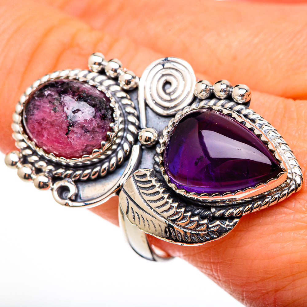 Rhodonite Rings handcrafted by Anasilvercos - RING100447