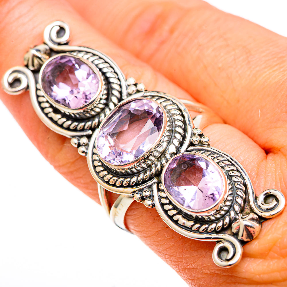 Kunzite Rings handcrafted by Anasilvercos - RING100451
