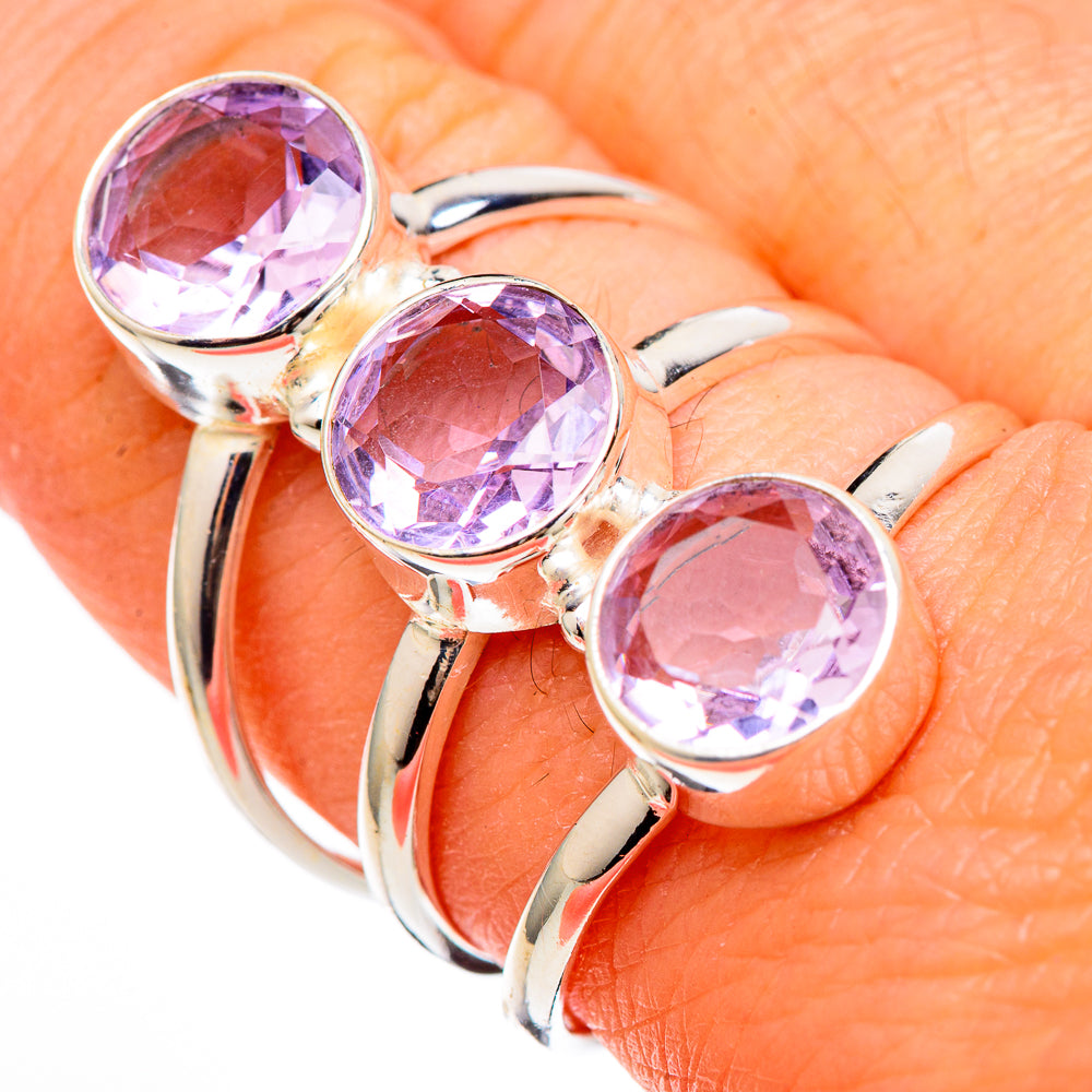 Kunzite Rings handcrafted by Anasilvercos - RING100452