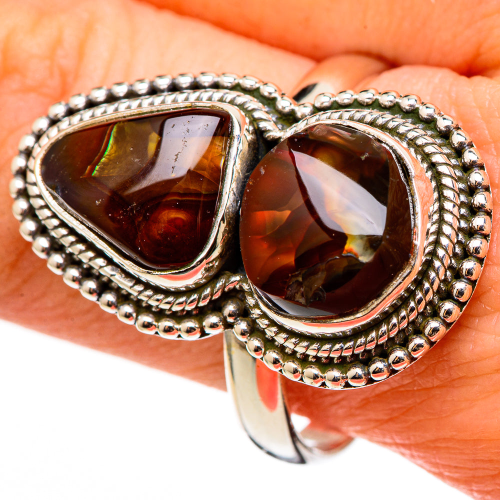 Mexican Fire Agate Rings handcrafted by Anasilvercos - RING100457