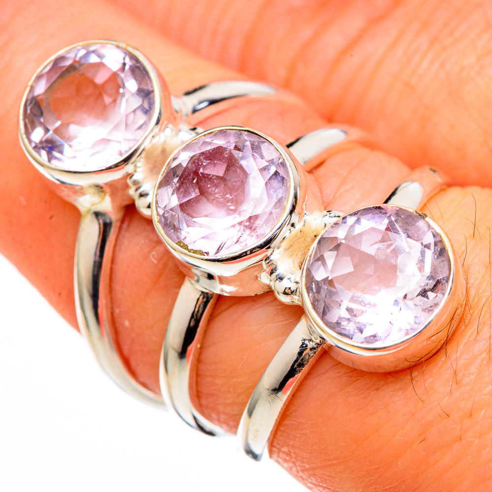 Kunzite Rings handcrafted by Anasilvercos - RING100482