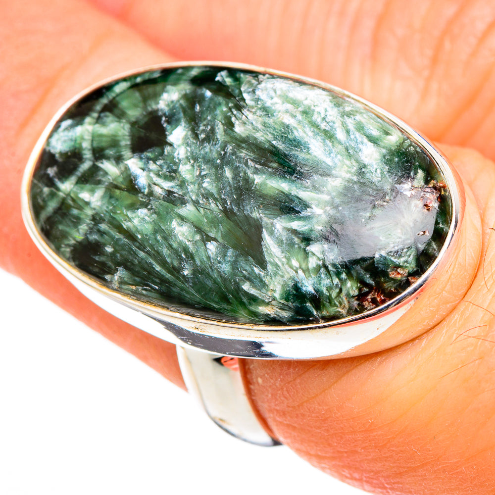 Seraphinite Rings handcrafted by Anasilvercos - RING100486