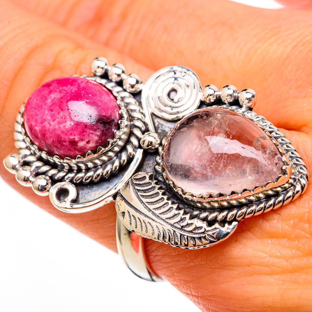 Rose Quartz Rings handcrafted by Anasilvercos - RING100489