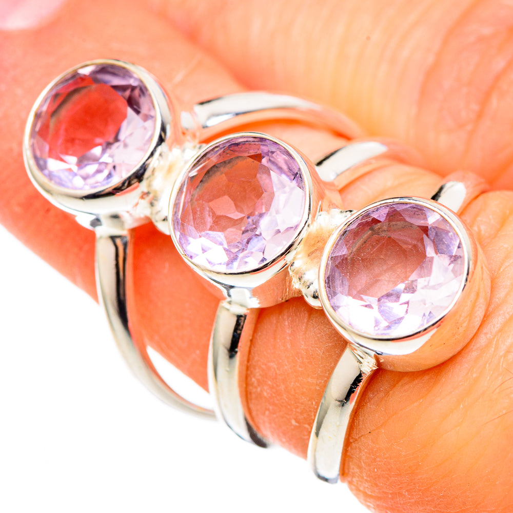 Kunzite Rings handcrafted by Anasilvercos - RING100491