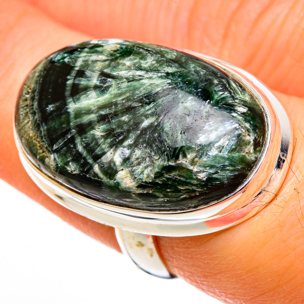 Seraphinite Rings handcrafted by Anasilvercos - RING100492