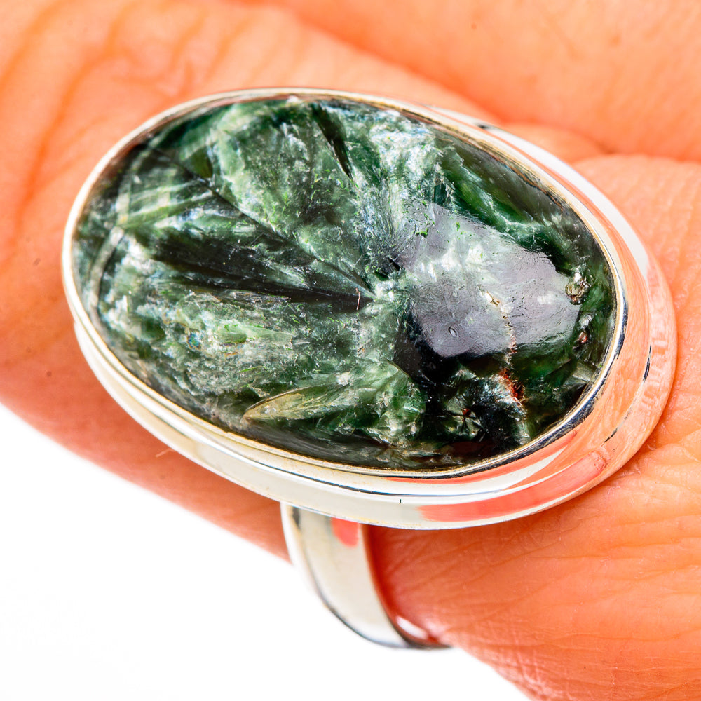 Seraphinite Rings handcrafted by Anasilvercos - RING100501
