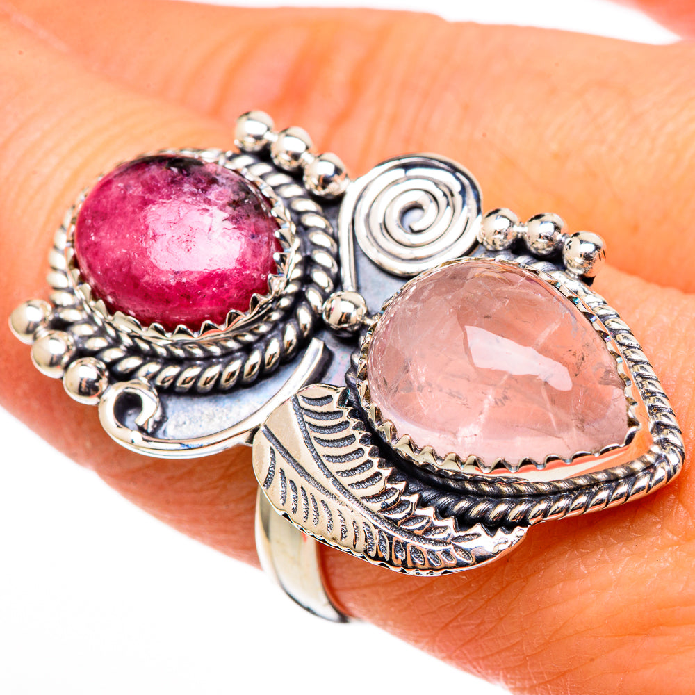 Rose Quartz Rings handcrafted by Anasilvercos - RING100504