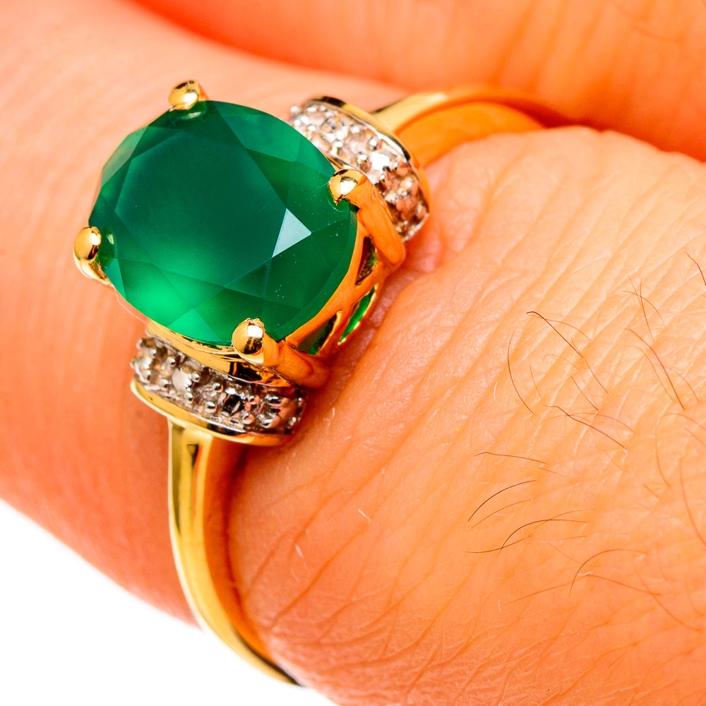 Green Onyx Rings handcrafted by Anasilvercos - RING100515