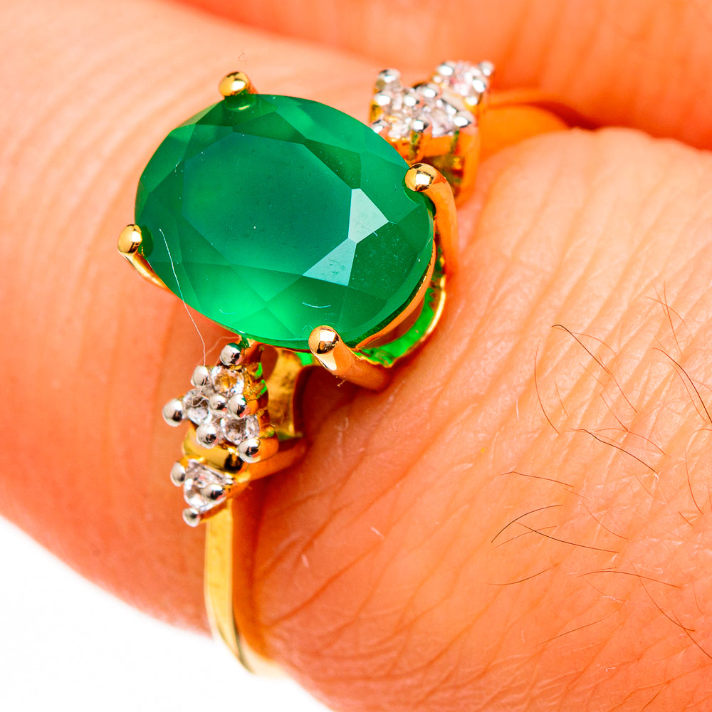 Green Onyx Rings handcrafted by Anasilvercos - RING100517