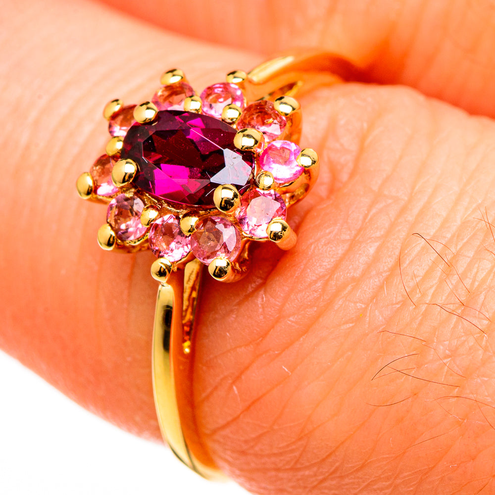 Rhodolite Garnet Rings handcrafted by Anasilvercos - RING100518