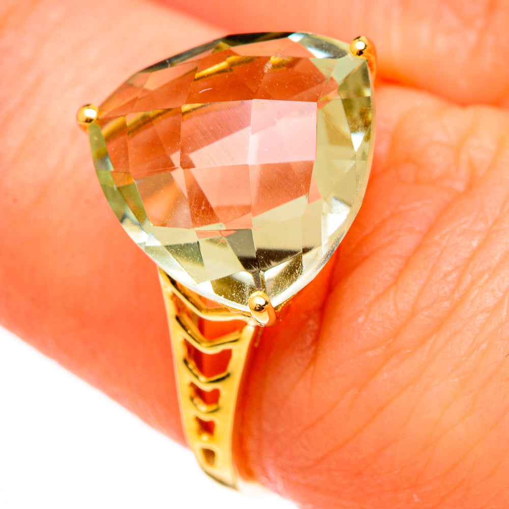 Green Amethyst Rings handcrafted by Anasilvercos - RING100523