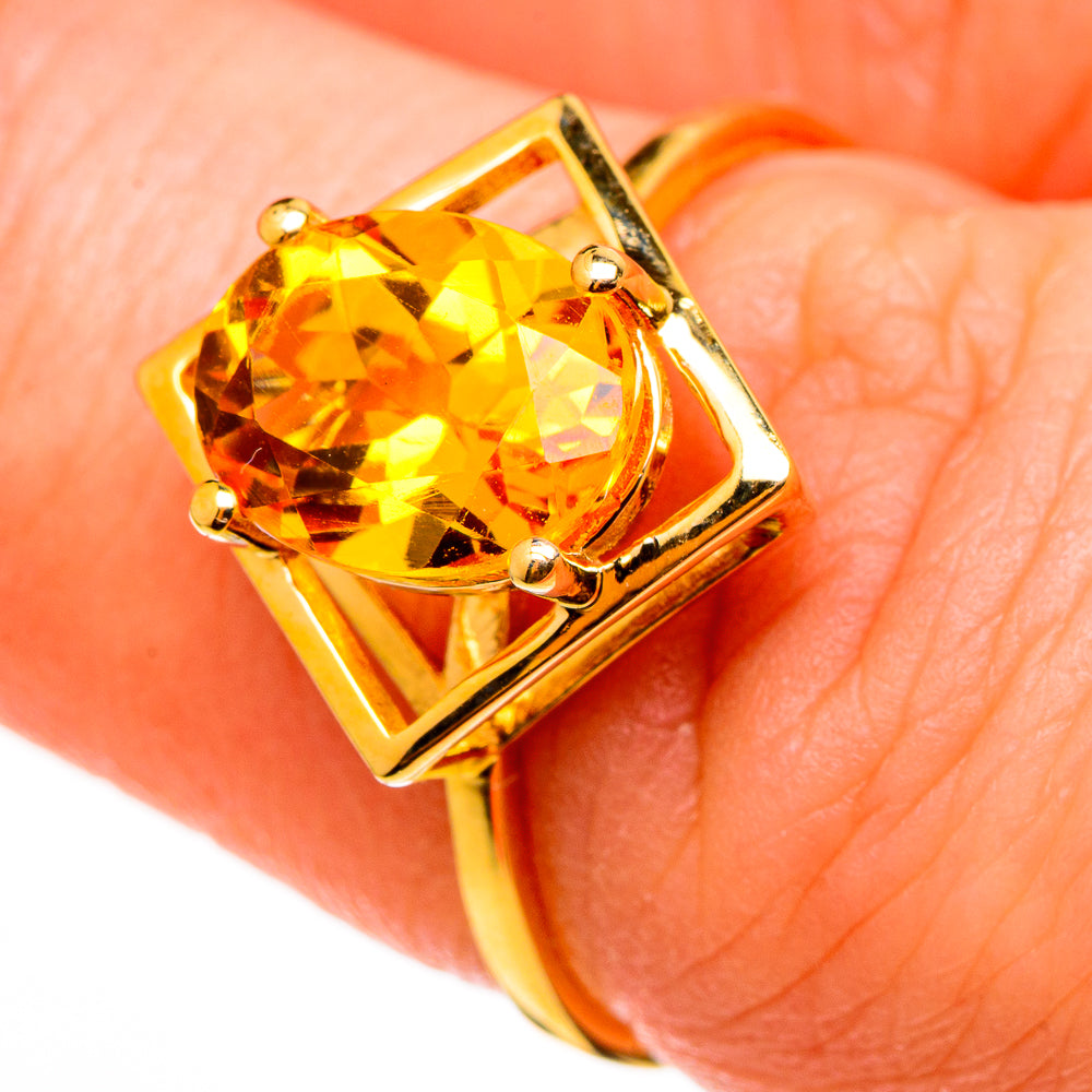 Citrine Rings handcrafted by Anasilvercos - RING100526
